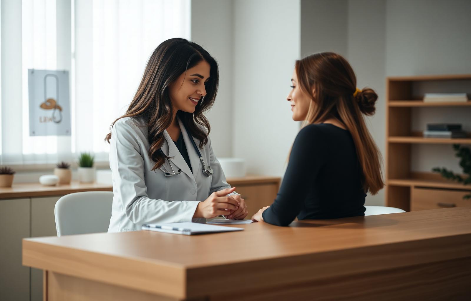Female gynecologist consultation